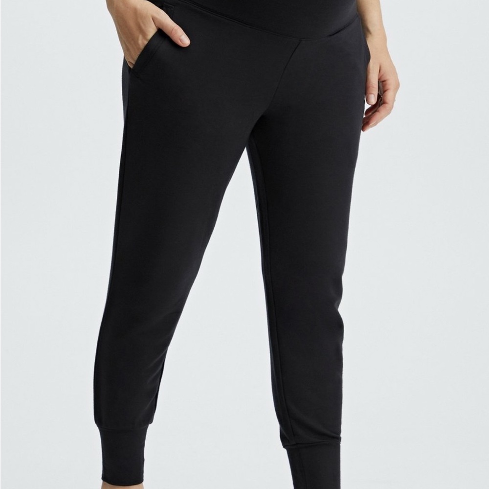 Black Fabletics Terry Maternity Joggers - S